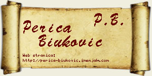 Perica Biuković vizit kartica